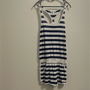 Victoria's Secret Navy Striped Shorts Romper